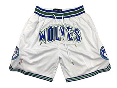 Minnesota Timberwolves White Hardwood Classics Shorts