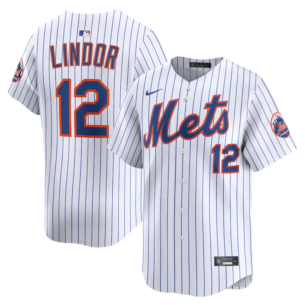 Mets Francisco Lindor White Home Limited Jersey Stitched