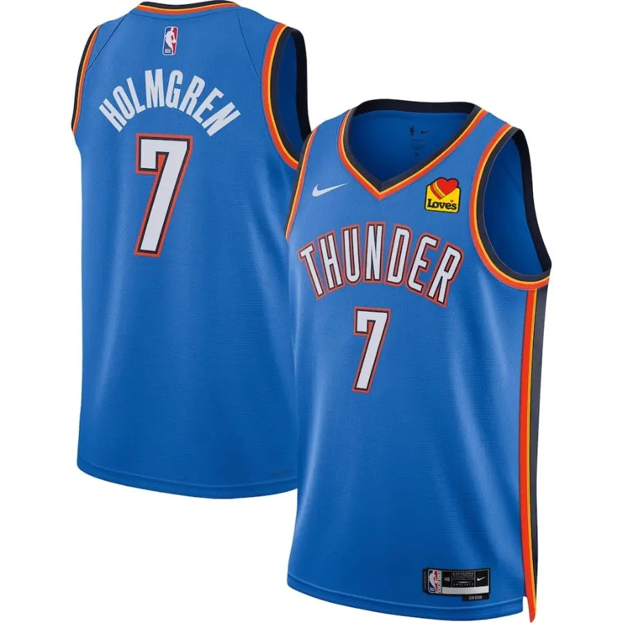 OKC Chet Holmgren Blue Jersey - Stitched Edition