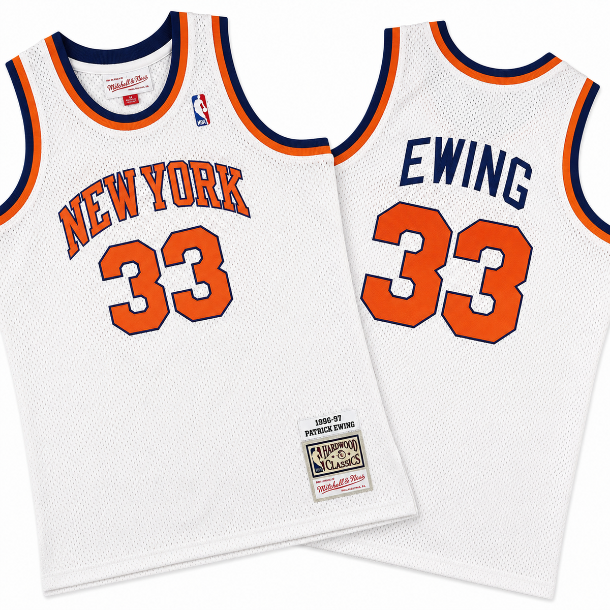 Patrick Ewing 33 New York Knicks 1985-86 White Stitched Jersey