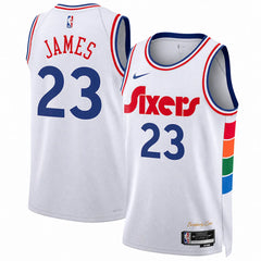 LeBron James 76ers White City Edition Stitched Jersey