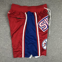 Philadelphia 76ers Hardwood Classics Red Shorts