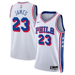 Lebron James Philadelphia 76ers Association Edition Stitched Jersey - White