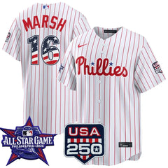 Philadelphia Phillies Brandon Marsh 2026 All-Star Edition Stars & Stripes Stitched Jersey