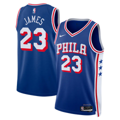 Lebron James Philadelphia 76ers Icon Edition Stitched Jersey - Royal