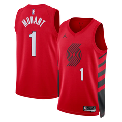 Ja Morant #1 Portland Trail Blazers 2026 Red Stitched Jersey