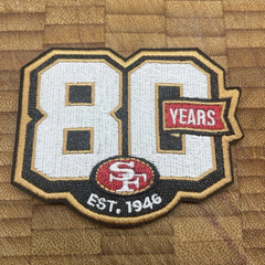 San Francisco 49ers 80th Years Anniversary Embroidered Iron On Patch Jersey