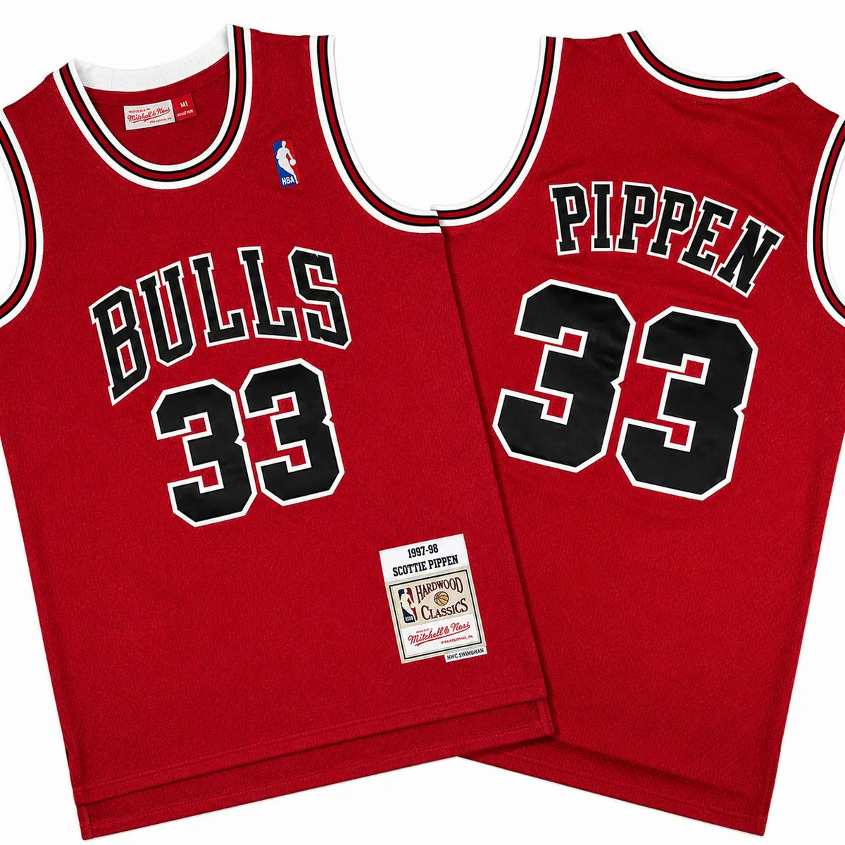 Scottie Pippen 33 Bulls Red 1997-98 Hardwood Classics Stitched Jersey