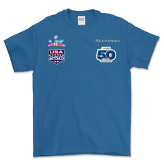 Seahawks Super Bowl LX USA 250 Seattle Football Champions Sweatshirt Tee – Seattle Seahawk Fan Crewneck
