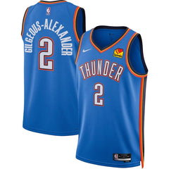Shai Gilgeous-Alexander #2 OKC Thunder Blue Jersey - Stitched Edition