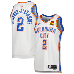 Shai Gilgeous-Alexander #2 OKC Thunder White Jersey - Stitched Edition