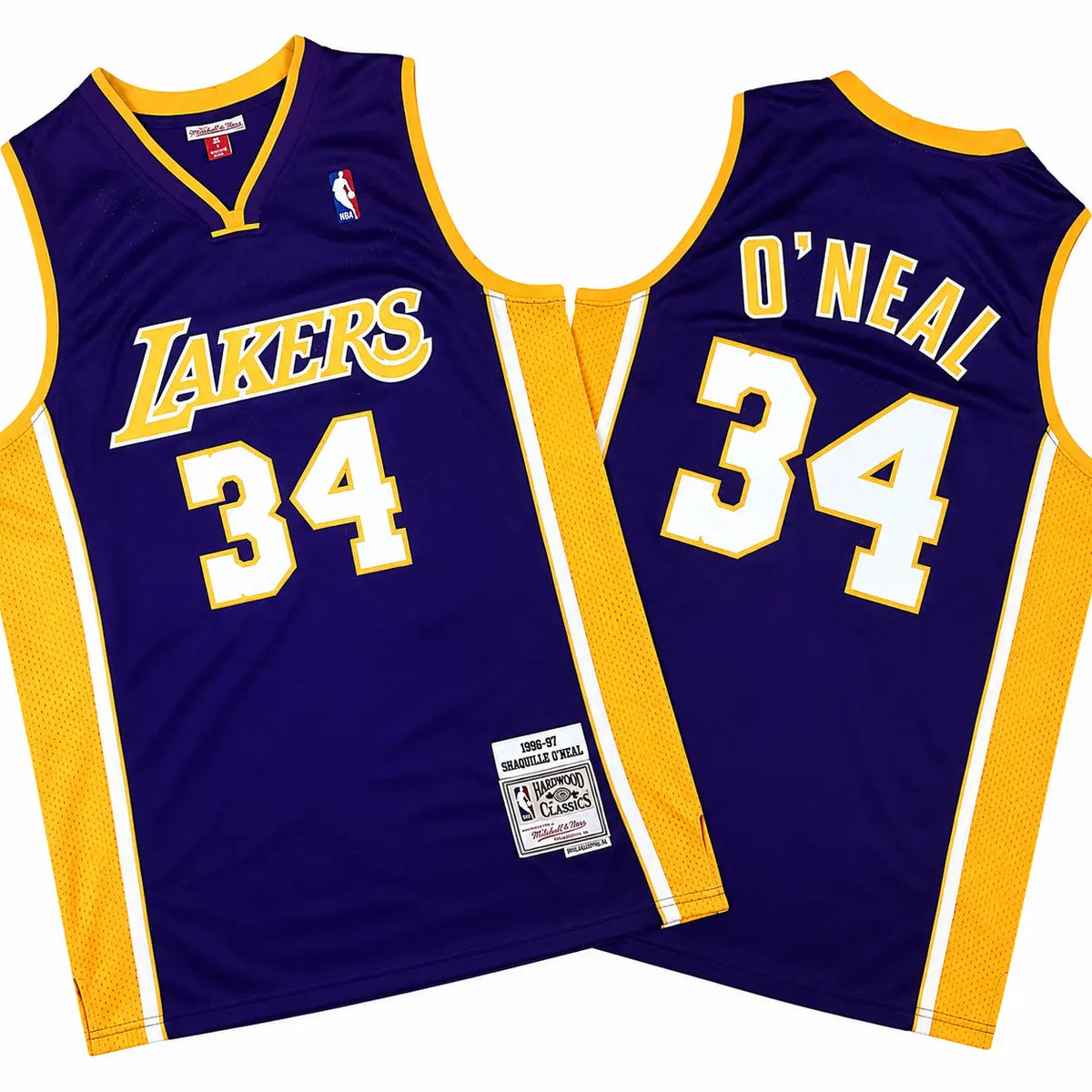 Shaquille O’Neal 34 Lakers 1999-20 Purple Retro Stitched Jersey