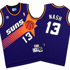 Steve Nash 13 Phoenix Suns Purple Throwback Stitched Jersey