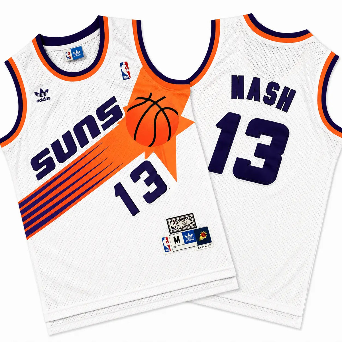 Steve Nash 13 Phoenix Suns White Throwback Stitched Jersey