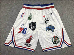 All Teams Logo Basketball Shorts White