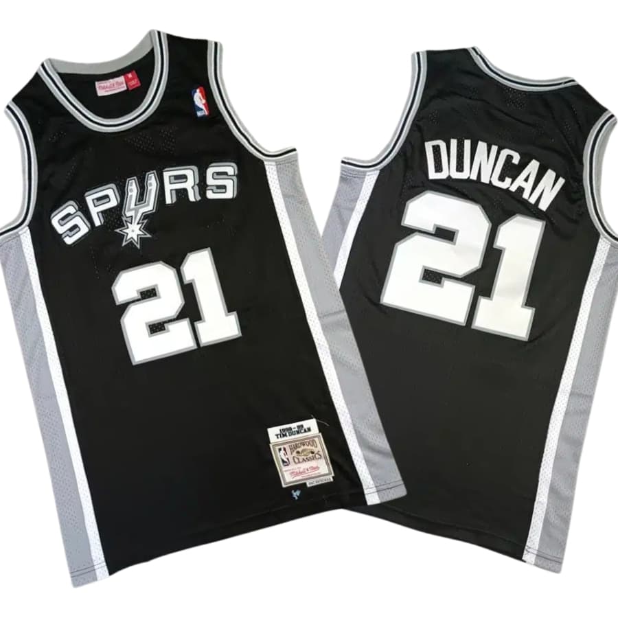 Tim Duncan San Antonio Spurs 1998-99 Black Stitched Jersey