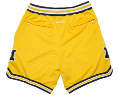 University of Michigan Shorts Gold