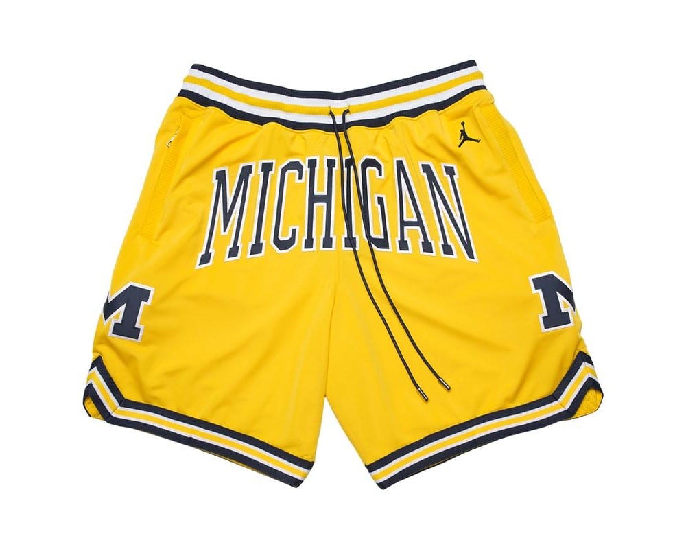 University of Michigan Shorts Gold