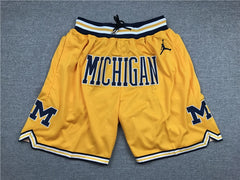University of Michigan Shorts Gold