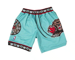 Vancouver Grizzlies Teal Shorts - Retro 90s Basketball Shorts Vintage Classic