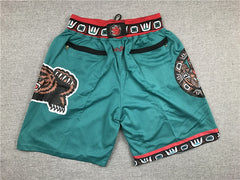 Vancouver Grizzlies Teal Shorts - Retro 90s Basketball Shorts Vintage Classic