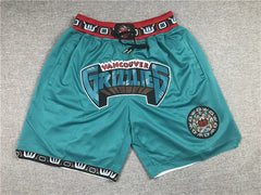 Vancouver Grizzlies 1995-96 Just Don 90s Shorts Teal