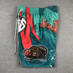 Vancouver Grizzlies Shorts Hardwood Classics 1998 Hyper Hoops - Turquoise