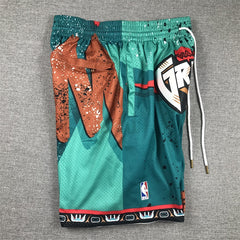 Vancouver Grizzlies Shorts Hardwood Classics 1998 Hyper Hoops - Turquoise
