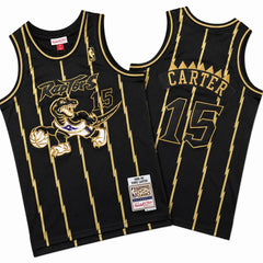 Vince Carter #15 Black Gold Hardwood Classics Jersey Stitched