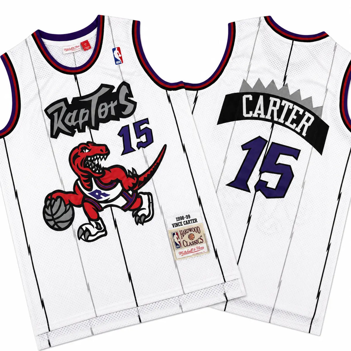 Vince Carter 15 Raptors White Throwback Jersey Stitched