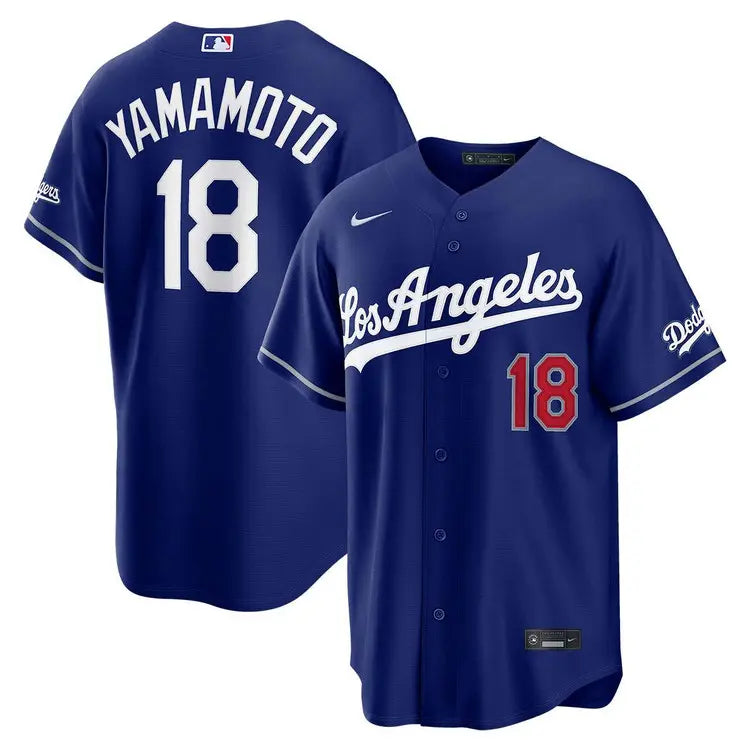 LA Dodgers 2026 Yoshinobu Yamamoto Royal Alternate Stadium Jersey - Stitched Edition