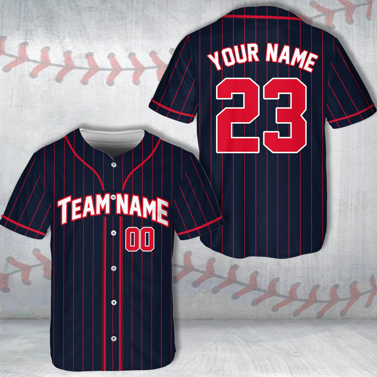 Personalized Team Name And Number Baseball Jersey, Custom Baseball Jersey Shirt