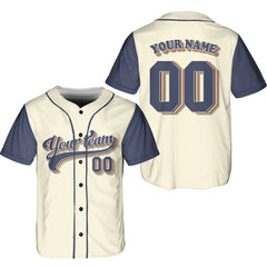 Personalized Vintage Team Name And Number Baseball Jersey