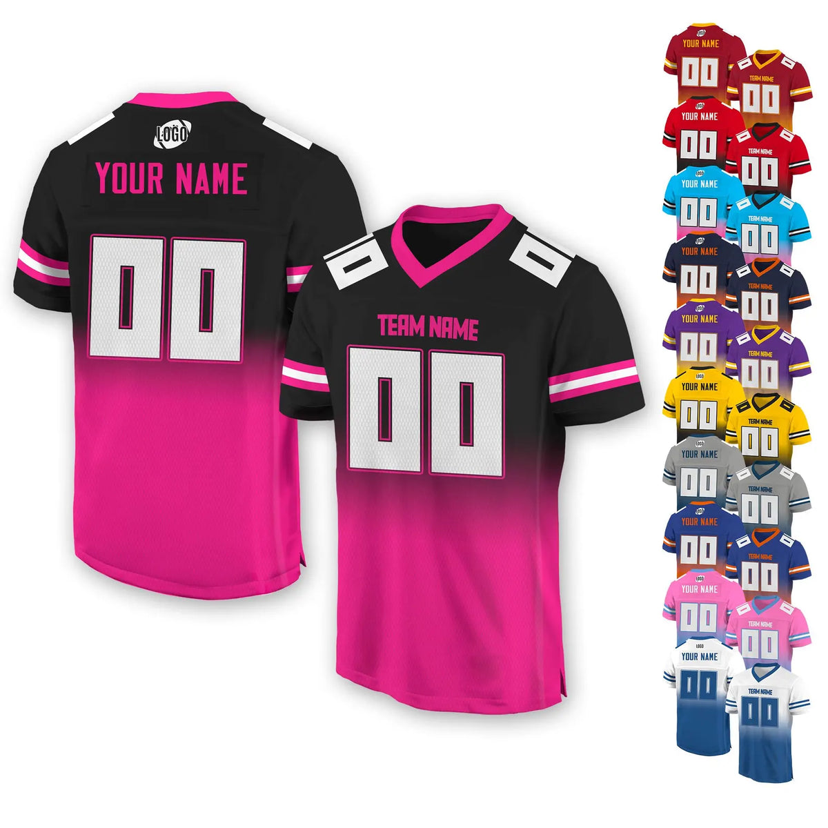 Personalized Team Name & Number Football Jersey Custom For Adult Kid, Custom American Football Shirt for Fans Coach