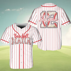 Personalized Baseball Mom Jersey, Custom Name Number Baseball Shirt, Proud Baseball Mama Gift, Cheer Mama Gifts